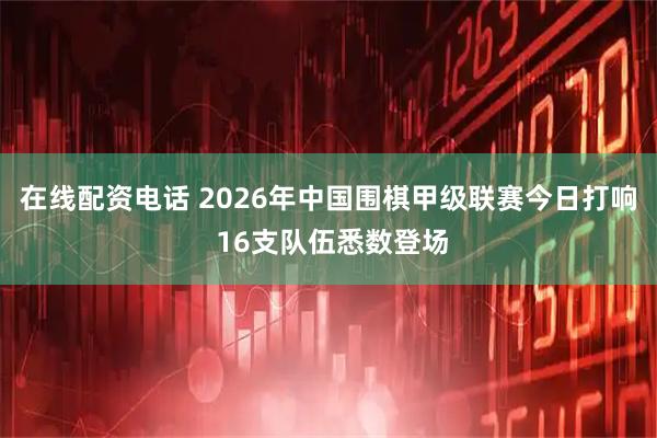 在线配资电话 2026年中国围棋甲级联赛今日打响 16支队伍悉数登场