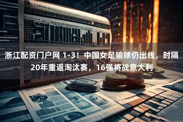 浙江配资门户网 1-3！中国女足输球仍出线，时隔20年重返淘汰赛，16强将战意大利